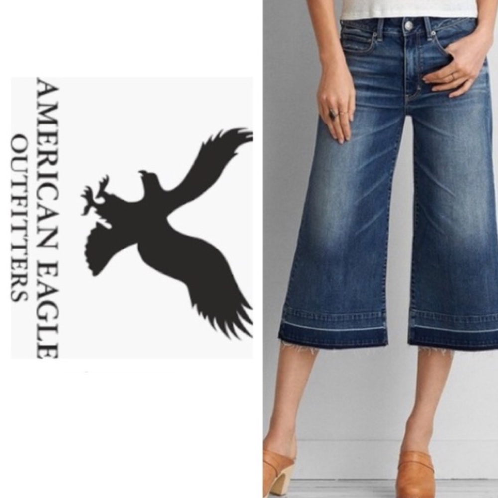 AEO Festival Raw Hem Gaucho Jean, 0